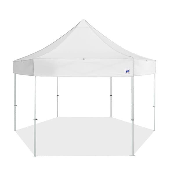 TAA Compliant HUB Shelter, 15' W x 15' L, Gray Aluminum Frame, White Top